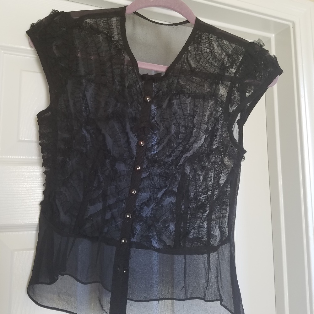 vintage sheer blouse